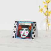 NOTECARD-STRASSE WENIGER REISEN. KARTE (Gelbe Blume)