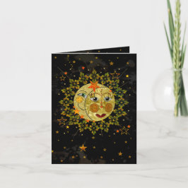 Notecard, SUN, MOON, STARS, Abstrakt, Leere Karte