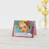 NOTECARD-THERE'S A FINE LINE BETWEEN FREE-SPIRITED KARTE (Gelbe Blume)