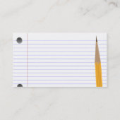 Notecard und Bleistift Visitenkarte (Rückseite)