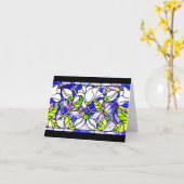 Notecard-verkettetes Glas-Louis Tiffany 13 Karte (Gelbe Blume)