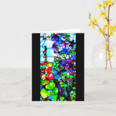 Notecard-verkettetes Glass-Louis Tiffany 3 Karte (Gelbe Blume)