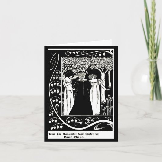 Notecard-Vintage Illustration-Aubrey Beardsley 4 Karte (Vorderseite)