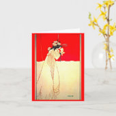 Notecard-Vintage Illustration-Aubrey Beardsley 8 Karte (Gelbe Blume)