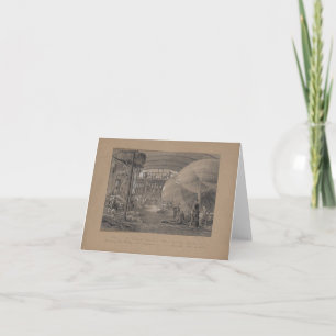 Notecard-Vintage Kunst-Heiße Luft-Ballone 8 Karte