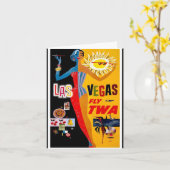 Notecard-Vintage Travel-Las Vegas Karte (Gelbe Blume)