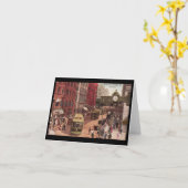 Notecard-Vintager Chicago Kunst-Staat u. Randolph Karte (Gelbe Blume)