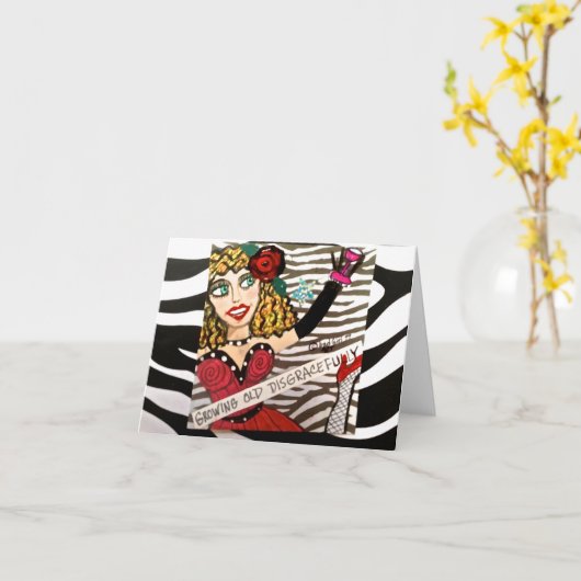 NOTECARD-WACHSENDE ALTE SCHWERWIEGEND KARTE (Gelbe Blume)