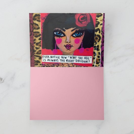 Notecard-Wenn ich alt und grau bin, wollte ich kei Karte (Innenseite)