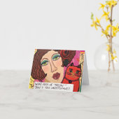 NOTECARD-WHAT TEIL MEOW NICHT VERSTEHEN SIE KARTE (Gelbe Blume)