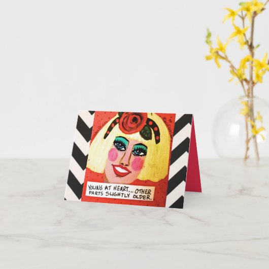 NOTECARD-YOUNG AM HERZEN KARTE (Gelbe Blume)