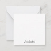 Notecards für Hühnerstall Mitteilungskarte (Rückseite)