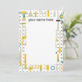 Notecards für Personalisierte Bauwerkzeuge Dankeskarte (Stehend Vorderseite)