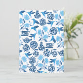 Notecards für personalisierte Blaue Hummingvögel (Stehend Vorderseite)