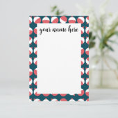 Notecards für personalisierte Bobber Dankeskarte (Stehend Vorderseite)