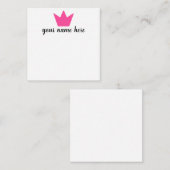 Notecards für personalisierte Crown Girls Mitteilungskarte (Vorne/Hinten)