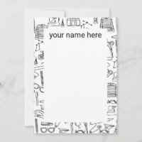 Notecards für personalisierte Doodle-Zeichnungen