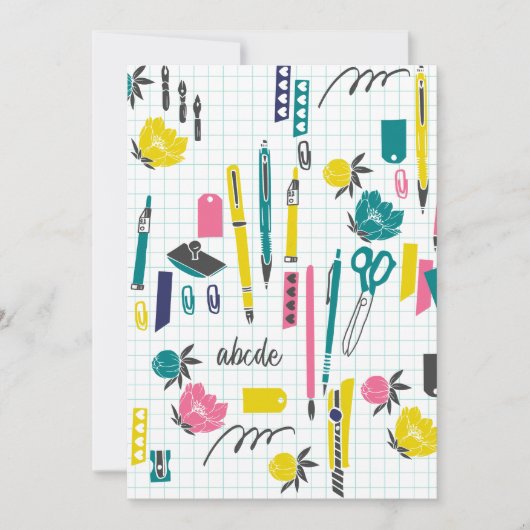 Notecards für Personalisierte Lehrkräfte Einladung (Vorderseite)