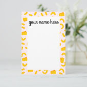 Notecards für personalisierte Mac und Käse Dankeskarte (Stehend Vorderseite)