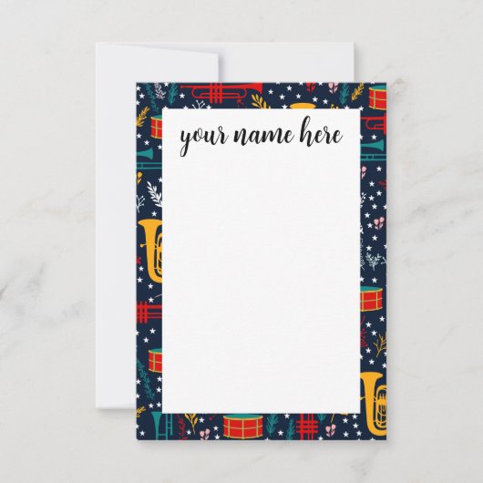 Notecards für personalisierte Marching-Band Dankeskarte (Vorderseite)