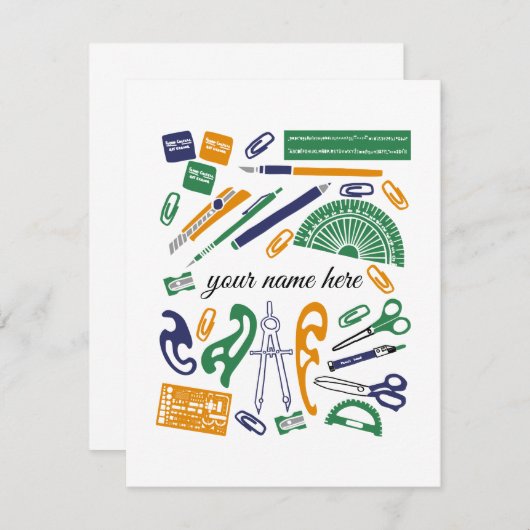 Notecards für personalisierte Mathematiklehrer Mitteilungskarte (Vorne/Hinten)