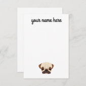 Notecards für personalisierte Mops RSVP Karte (Vorne/Hinten)