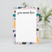 Notecards für personalisierte Musikinstrumente Dankeskarte (Stehend Vorderseite)