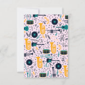 Notecards für personalisierte Musikinstrumente Dankeskarte (Rückseite)