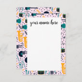 Notecards für personalisierte Musikinstrumente Dankeskarte (Vorne/Hinten)