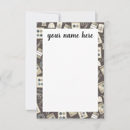 Notecards für personalisierte Nählieferungen Dankeskarte (Vorderseite)