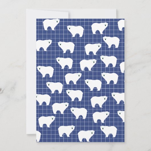 Notecards für personalisierte Polarbären Dankeskarte (Rückseite)