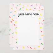 Notecards für personalisierte Sprinklen Dankeskarte (Vorne/Hinten)