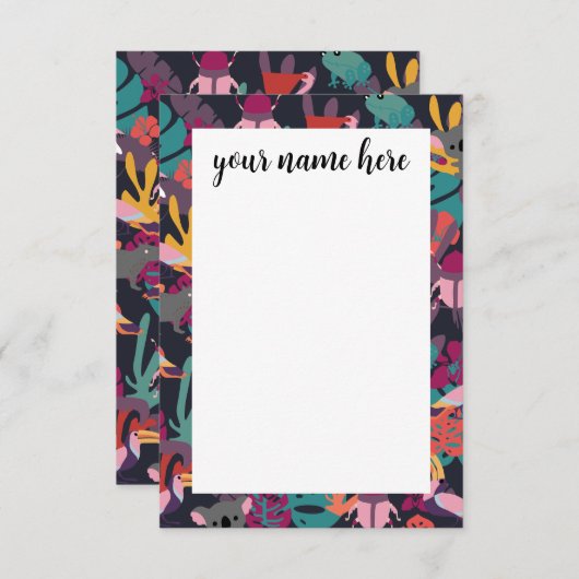 Notecards für personalisierte Tiere Dankeskarte (Vorne/Hinten)