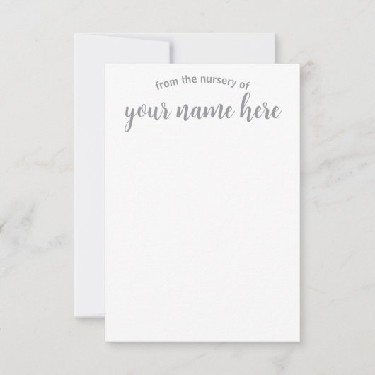 Notecards für personalisiertes Kinderzimmer Dankeskarte (Vorderseite)