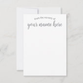 Notecards für personalisiertes Kinderzimmer Dankeskarte (Rückseite)