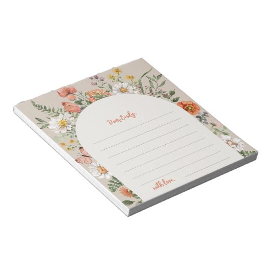 Notecards für Wildblumen | Notepad Notizblock (angewinkelt)