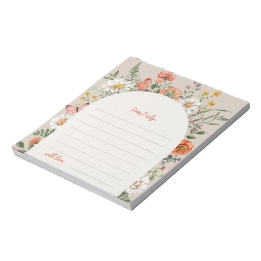 Notecards für Wildblumen | Notepad Notizblock (Rotiert)