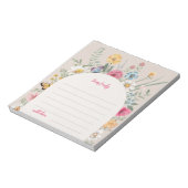 Notecards für Wildblumen | Notepad Notizblock (Rotiert)