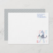 Notecards German Shepherd Watercolor Blue Einladung (Vorne/Hinten)