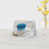 Notecards - Meerglas in Aquamarin Karte (Gelbe Blume)