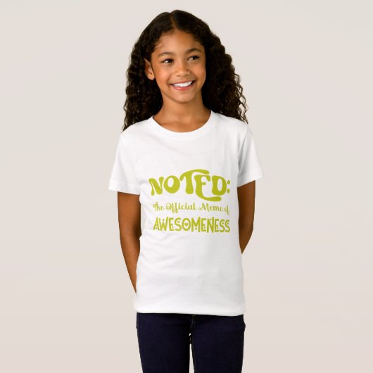 Noted Memo Awesomness Limon Color T - Shirt (Vorne ganz)