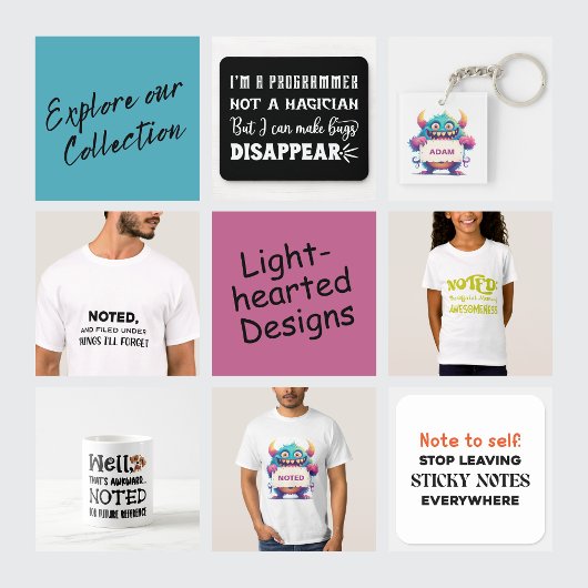 Noted Memo of Awesomeness Black Typografy T-Shirt