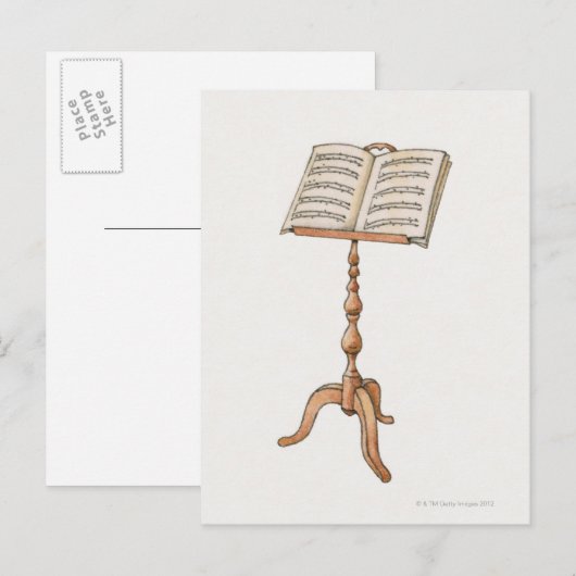 Noten am Stand Postkarte (Vorne/Hinten)