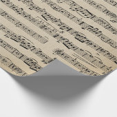 Noten auf altem Papier Geschenkpapier (Ecke)