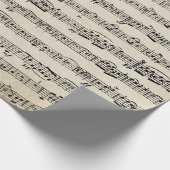 Noten auf altem Papier Geschenkpapier (Ecke)