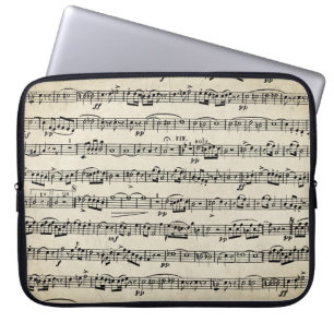 Noten auf altem Papier Laptopschutzhülle