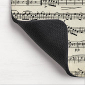 Noten auf altem Papier Mousepad (Ecke)