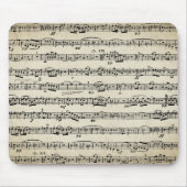 Noten auf altem Papier Mousepad (Vorne)