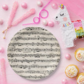 Noten auf altem Papier Pappteller (Party)