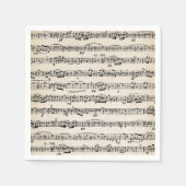 Noten auf altem Papier Serviette (Vorderseite)